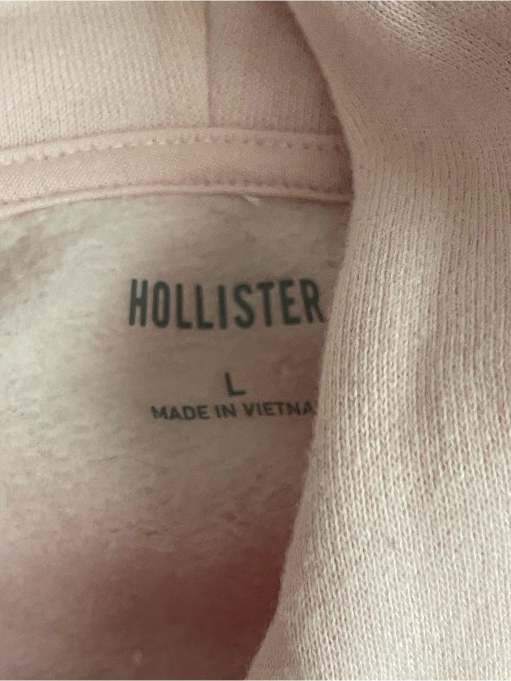 Hollister Senior Graphic Hoodie Sweater in Light Pink Size Large - Picture 3 of 3